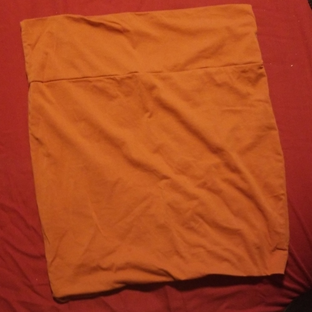 Orange mini skirt